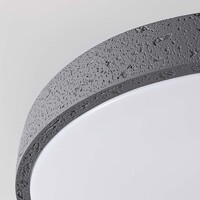 Taklampa Arvid Ø40 cm - mörkgrå med steneffekt, 3-stegs dimbar