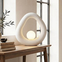 Bordslampa Enso i Wabi Sabi-stil - vit