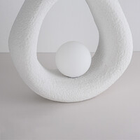 Bordslampa Enso i Wabi Sabi-stil - vit