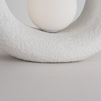 Bordslampa Enso i Wabi Sabi-stil - vit