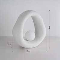 Bordslampa Enso i Wabi Sabi-stil - vit