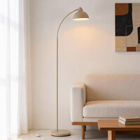 Båglampa Arc med metallskärm - beige