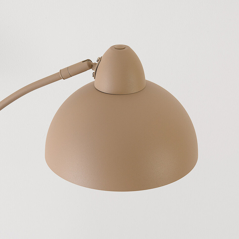 Båglampa Arc med metallskärm - beige