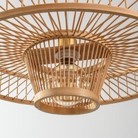 Designad pendellampa Solara - öppen bambudesign