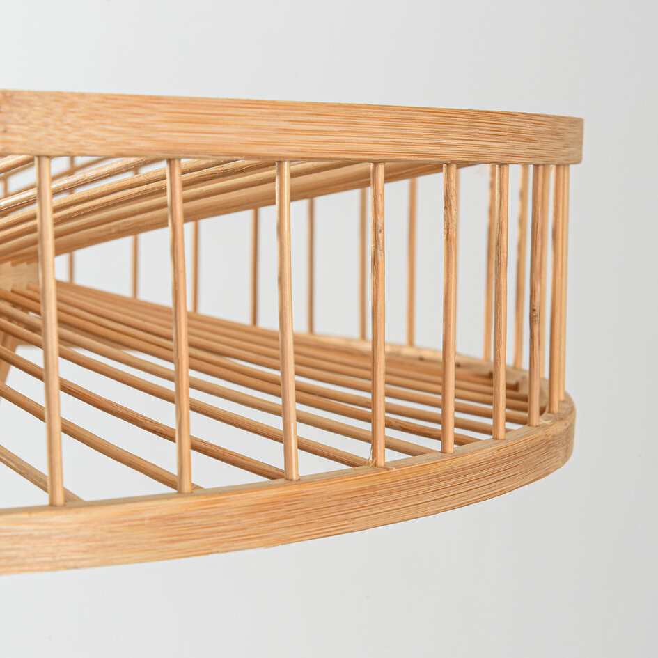 Designad pendellampa Solara - öppen bambudesign