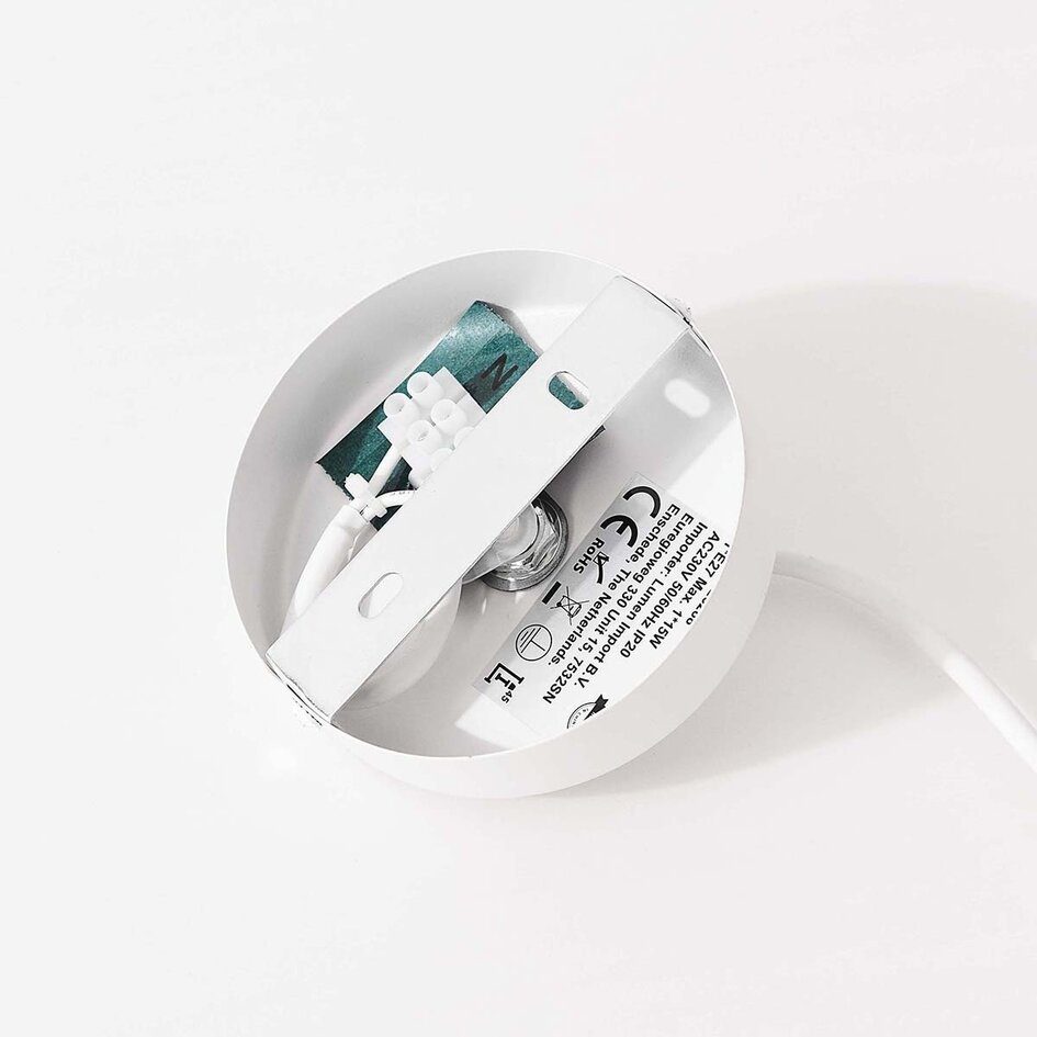Designad pendellampa Pluma - mjukt rosa med fjädrar