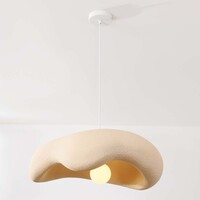 Wabi sabi-pendellampa Ishi med en lampa - sandbeige