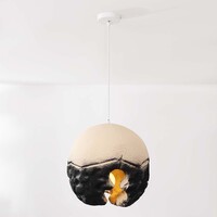 Wabi sabi-pendellampa Crate - sandbeige och svart