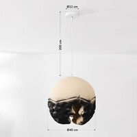 Wabi sabi-pendellampa Crate - sandbeige och svart