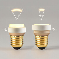 E27 LED-lampa Pico 3-stegs dimbar, vit ring 3,5 watt