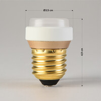 E27 LED-lampa Pico 3-stegs dimbar, vit ring 3,5 watt