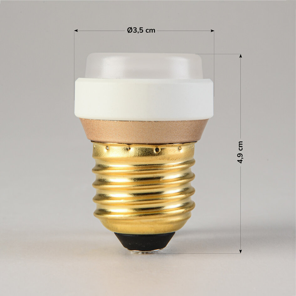 E27 LED-lampa Pico 3-stegs dimbar, vit ring 3,5 watt