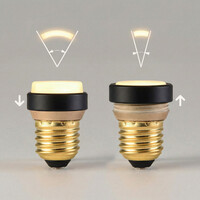E27 LED-lampa Pico 3-stegs dimbar, svart ring 3,5 watt, 35 mm