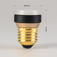 E27 LED-lampa Pico 3-stegs dimbar, svart ring 3,5 watt, 35 mm