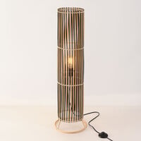 Golvlampa Lori i bambu i svart och natur