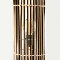 Golvlampa Lori av bambu - svart och natur