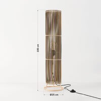 Golvlampa Lori i bambu i svart och natur