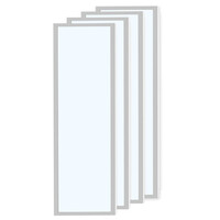 Set med 4 LED-paneler, 120x30cm, UGR<22, 24W, 6500K - 125lm/W