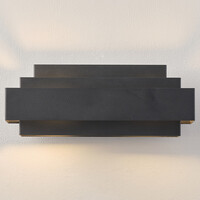 Modern vägglampa Kayu, mattsvart