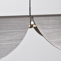 3-stegs dimbar designad pendellampa Mirai - borstat grått med integrerad LED