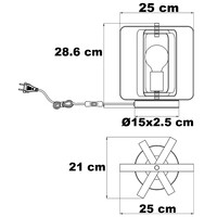 Industriell bordslampa Miya