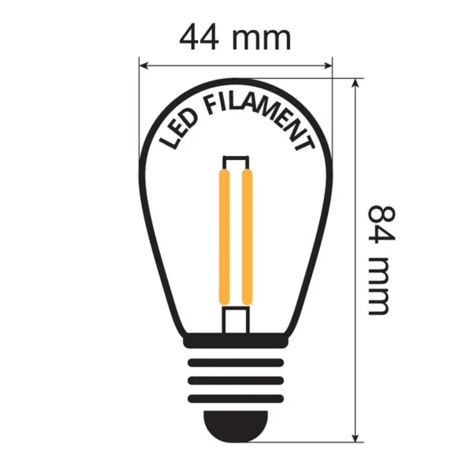 2 watt dimbar LED-lampa med E27-sockel - blå