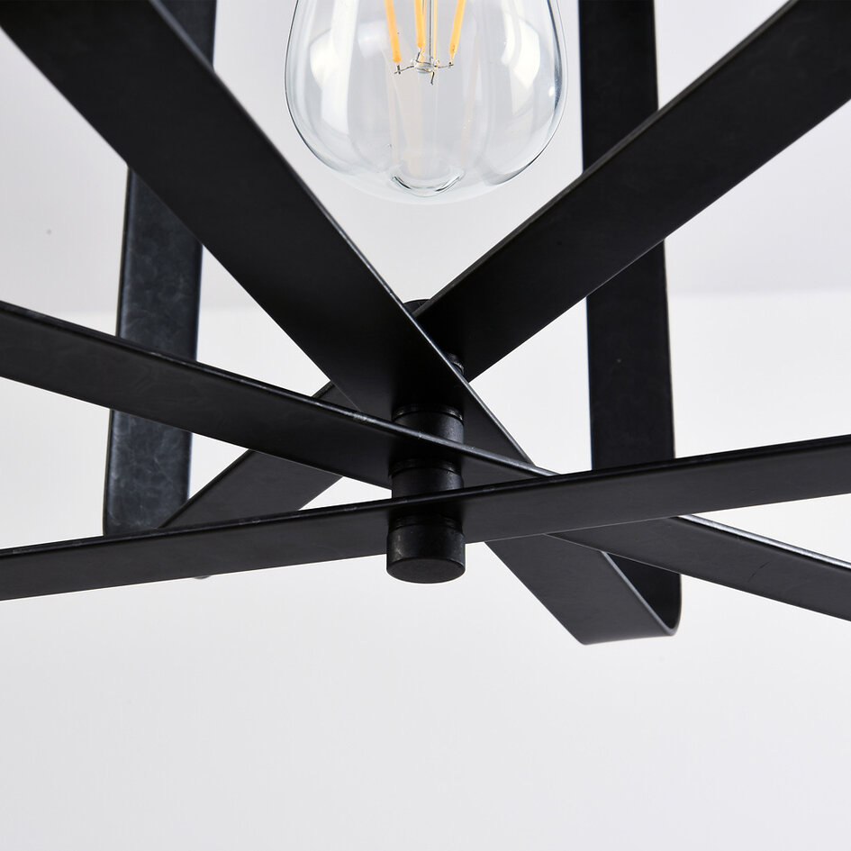Svart pendellampa Mikio med en lampa