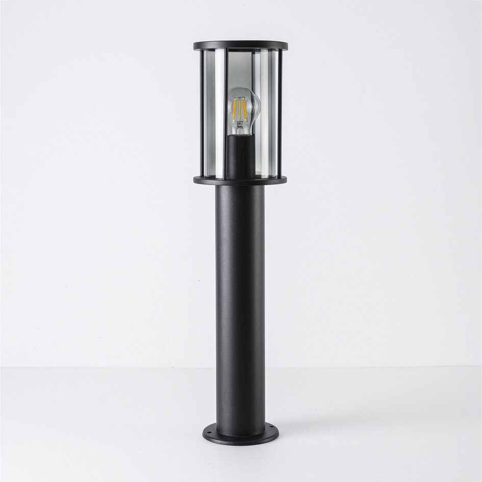 Stående utomhuslampa Penn med rökglas - 60 cm svart