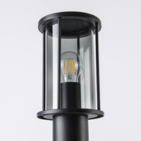 Stående utomhuslampa Penn med rökglas - 60 cm svart