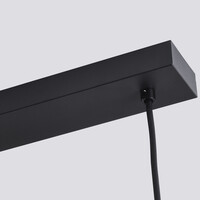 Pendellampa Palaio med tre lampor - amberfärgat glas och svart