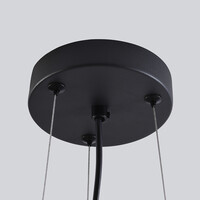 Design taklampa Serres med bärnstensfärgat glas, 3-ljus