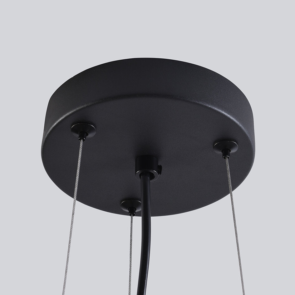 Design taklampa Serres med bärnstensfärgat glas, 3-ljus