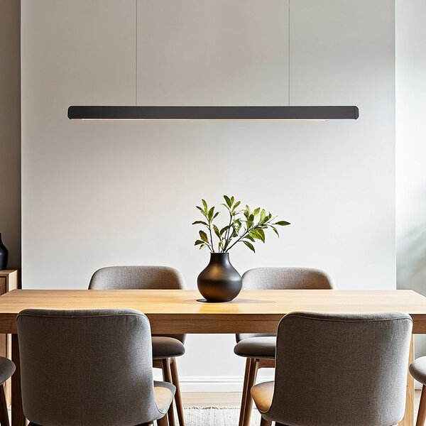 Dimbar svart LED-pendellampa - Devin