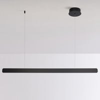 Pendellampa Devin - smal och avlång med integrerad LED, svart