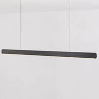 Pendellampa Devin - smal och avlång med integrerad LED, svart