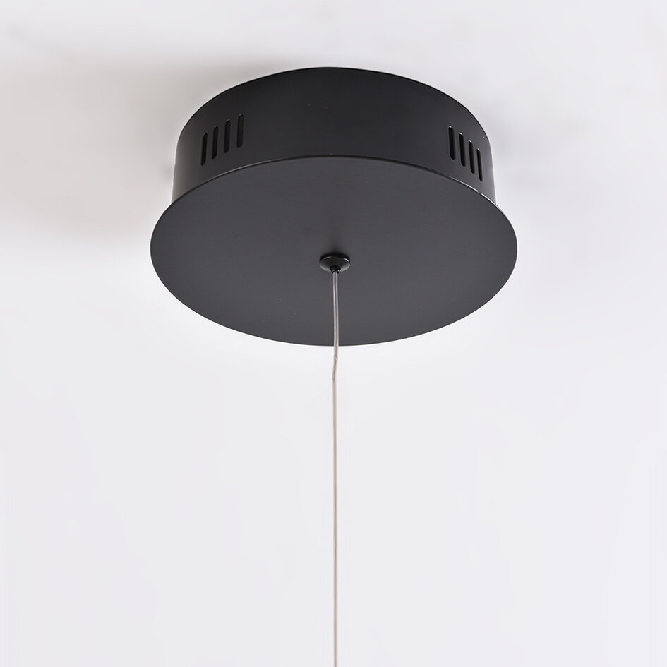 Pendellampa Devin - smal och avlång med integrerad LED, svart