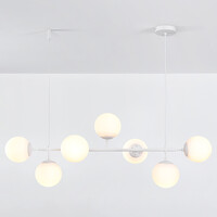 Design taklampa vit ram och mjölkvit eller transparent glas - Hepta