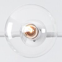 Design taklampa vit ram och mjölkvit eller transparent glas - Hepta