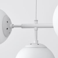 Design taklampa vit ram och mjölkvit eller transparent glas - Hepta