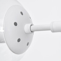 Design taklampa vit ram och mjölkvit eller transparent glas - Hepta