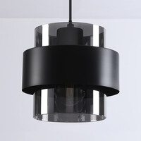 Design taklampa med rökfärgat glas - Filia