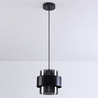 Design taklampa med rökfärgat glas - Filia