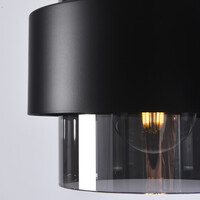 Design taklampa med rökfärgat glas - Filia