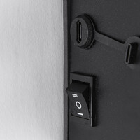 Uppladdningsbar utomhusvägglampa Pila med sensor och integrerad LED