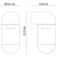 Utomhusvägglampa Pulse - svart