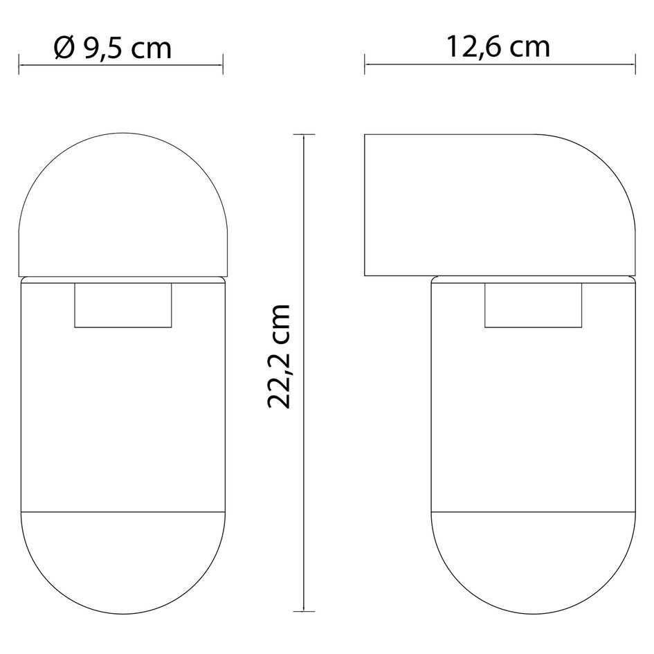 Utomhusvägglampa Pulse - svart