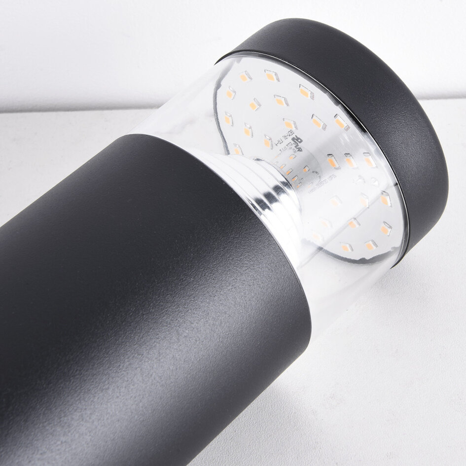 Stående utomhuslampa Tadeo med jordspett - svart med integrerad LED