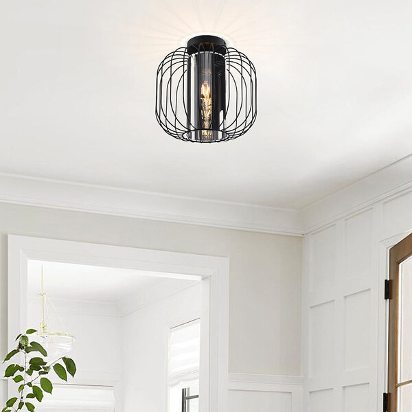 Design taklampa med rökfärgat glas - Dide