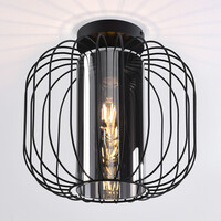 Design taklampa med rökfärgat glas - Dide