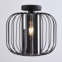 Design taklampa med rökfärgat glas - Dide